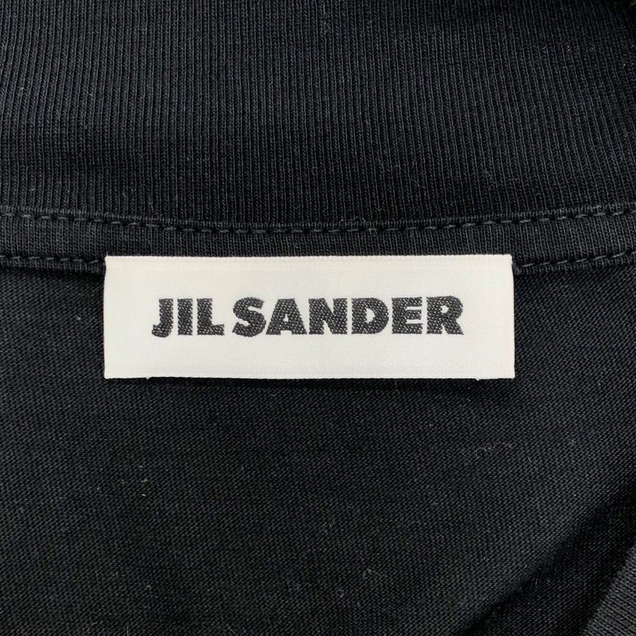 JIL SANDER 半袖モックブラック美品❗️ 美品◇ジルサンダー 半袖Tシャツ モックネック オーバーサイズ