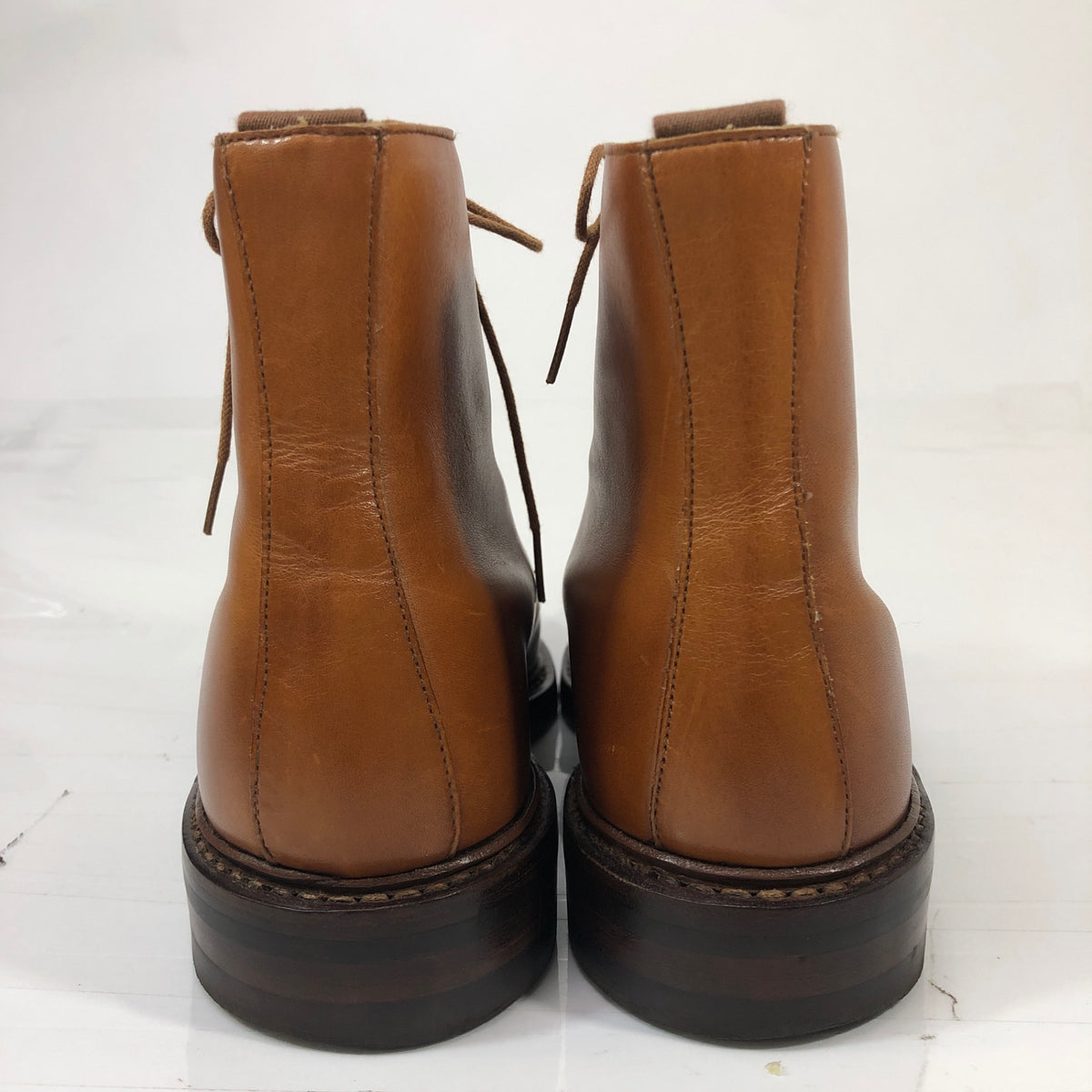 クロケットジョーンズ トレーディングポスト別注 コニストン キャップトゥブーツ ライトブラウン サイズUK6.5E メンズ Crockett & Jones ブーツ 約25.0cm【LA】【中古】