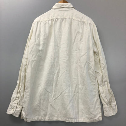 中古◆ミナミシャツ オーダー シャツ プルオーバー リネン100% メンズ サイズ不明 ホワイト MINAMI SHIRTS BESPOKE 【AFB6】