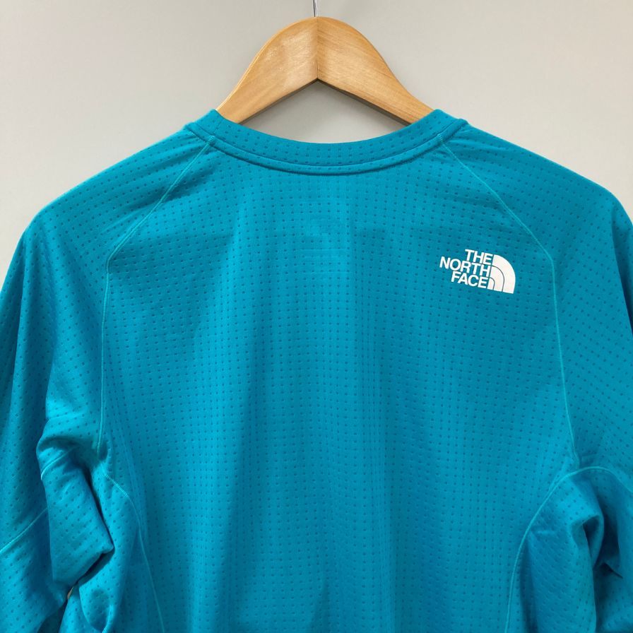 新品同様◆ザ ノース フェイス NT12523 クスペディションドライドットクルー アクア メンズ サイズXL THE NORTH FACE 【AFB36】