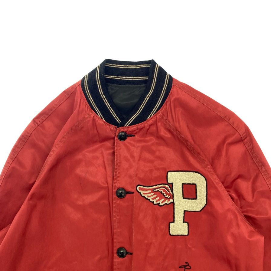 Good condition ◆ Polo Ralph Lauren Varsity Jacket Reversible Men's Size S Black Red Polo Ralph Lauren [AFB36] 