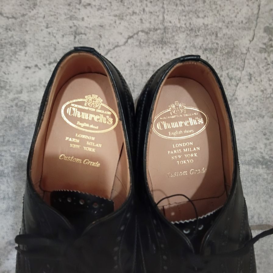 チャーチ レザーシューズ チェットウィンド サイズ70F メンズ ブラック Church's CHETWYND ビジネスシューズ 約25.5cm【LA】【中古】