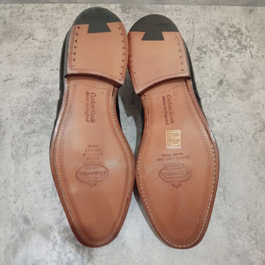 チャーチ レザーシューズ チェットウィンド サイズ70F メンズ ブラック Church's CHETWYND ビジネスシューズ 約25.5cm【LA】【中古】