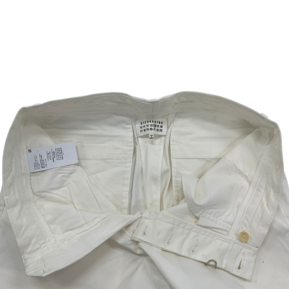 二手 ◆ Maison Margiela 锥形裤 纽扣门襟棉质男式白色 50 码 Maison Margiela [AFB9] 