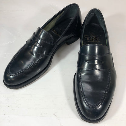 クロケット＆ジョーンズ ROMSEY コインローファー コードバン ネイビー サイズUK6E メンズ Crockett & Jones 約24.5cm【AFD7】
