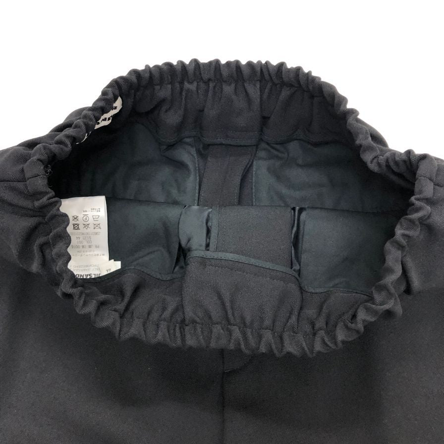 ジルサンダー パンツ ウール 裾ジップ イージーパンツ フェイクポケット メンズ ブラック サイズ44 JIL SANDER 【AFB10】