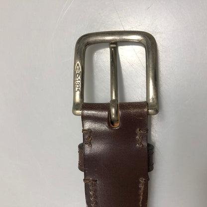 ホワイトハウスコックス レザーベルト カーフ 本革 B9427 ブラウン シルバー バックル Whitehouse cox【AFI8】