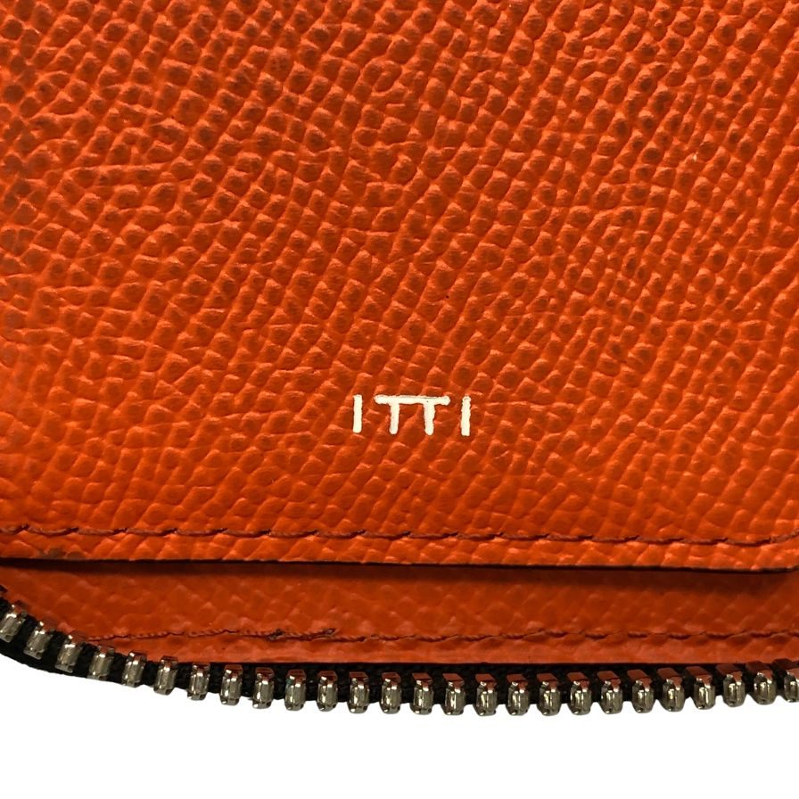 イッチ クロコダイル ウォレット 二つ折り財布 ブラック×オレンジ ITTI【AFI2】