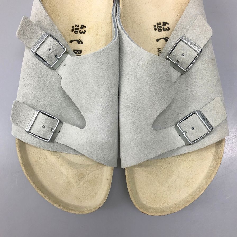 ビルケンシュトック ZURICH チューリッヒ スエード レザー サンダル メンズ サイズ43 ホワイト BIRKENSTOCK 約28.0cm【AFD1】