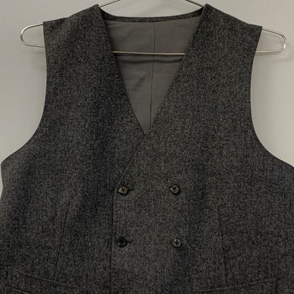極美品◆ユニバーサルランゲージ ベスト ダブル カノニコ サイズ46 グレー系 メンズ VITALE BARBERIS CANONICO UNIVERSAL LANGUAGE 【AFB11】