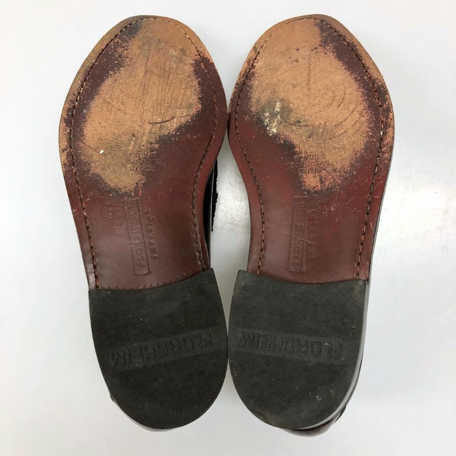 フローシャイム インペリアル ローファー 78000 コードバン メンズ  サイズ8 E ブラウン FLORSHEIM ローファー 約26.5cm【LA】【中古】