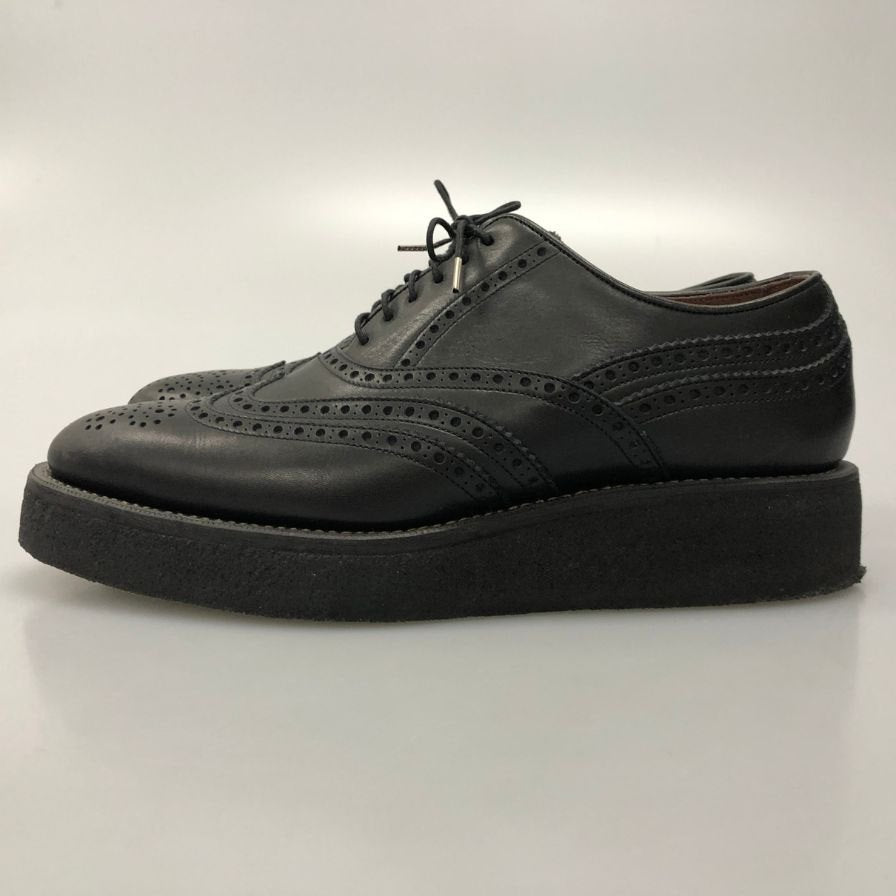 フット ザ コーチャー レザーシューズ ウイングチップ ブラック サイズ8 メンズ FOOT THE COACHER 約26.0cm【AFC41】