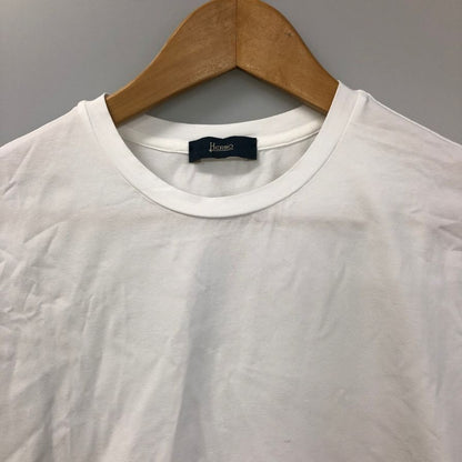 美品◆ヘルノ クルーネック コットン シャツ メンズ サイズ 44 ホワイト HERNO 【AFB38】