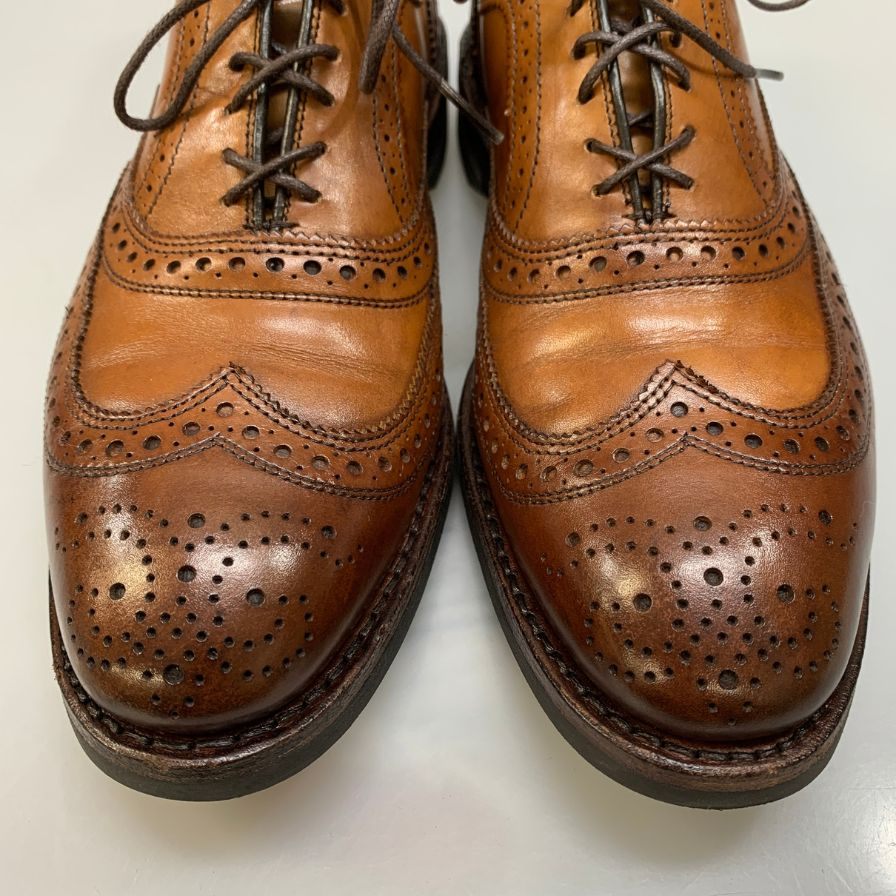 アレンエドモンズ レザーシューズ マカリスター ウイングチップ カーフ ブラウン サイズUS7.5 Allen Edmonds McAllister ビジネスシューズ 約25.5cm【LA】【中古】