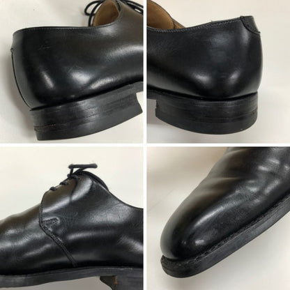 クロケット&ジョーンズ レザーシューズ ハイバリー プレーントゥ 3ホール 外羽根 ブラック メンズ サイズ7E Crockett & Jones HIGHBURY ビジネスシューズ 約25.5cm【LA】【中古】