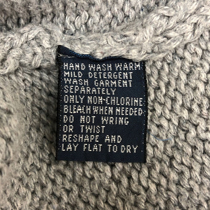 中古◆ポロ ラルフローレン ハンドニット グレー コットン メンズ サイズL Polo Ralph Lauren 【AFB38】