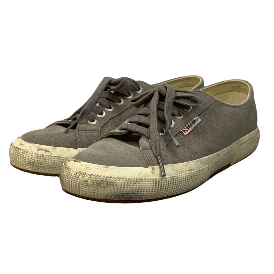 スペルガ スニーカー スエード メンズ グレー サイズ41 SUPERGA 約26.0cm【AFC40】