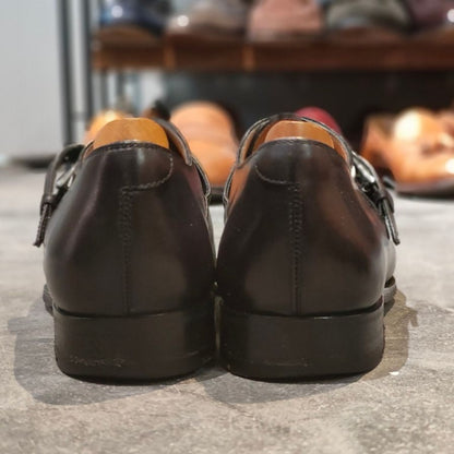 ベルルッティ シングルモンク パティーヌ カーフ メンズ パープル系 サイズUK7 Berluti ビジネスシューズ 約26.0cm【LA】【中古】