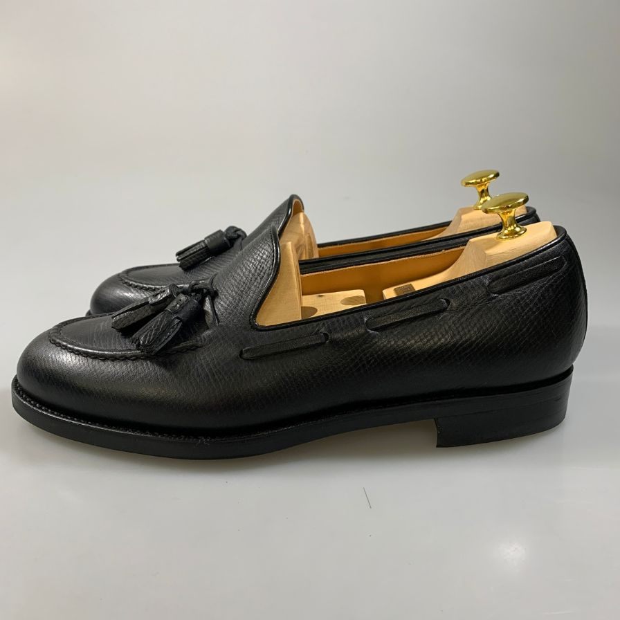ジョーワークス タッセルローファー ハッチグレインレザー ブラック サイズ7 Joeworks ローファー 約25.5cm【LA】【中古】