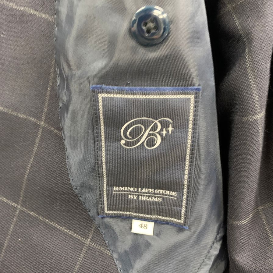 ビーミングバイビームス セットアップ スーツ メンズ サイズ48 ダークネイビー B:MING by BEAMS【AFB33】