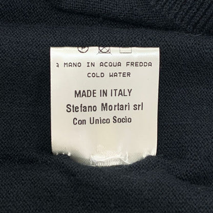 極美品◆ステファノモルタリ レディース  コットン カットソー サイズ42 ブラック stefanomortari 【AFB7】
