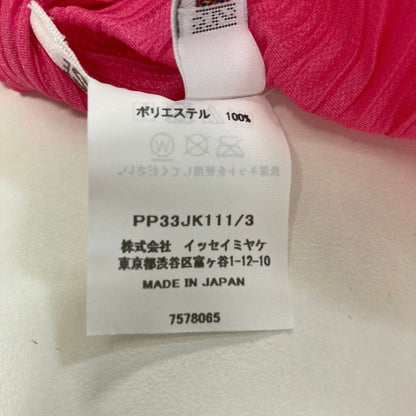 美品◆プリーツプリーズ イッセイミヤケ ハイネック ノースリーブ PP33JK111 ピンク サイズ3 PLEATS PLEASE 【AFB26】