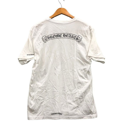 美品◆クロムハーツ CHプラスクロスプリント 半袖Tシャツ コットン ホワイト メンズ サイズL アメリカ製 2212-304-0030 CHROME HEARTS 【AFB3】