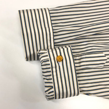 極美品◆アウトオブトラッド ダブルカフスシャツ アンソニー チェック柄 ホワイト系 メンズ サイズ2 OUT OF TRAD 【AFB45】