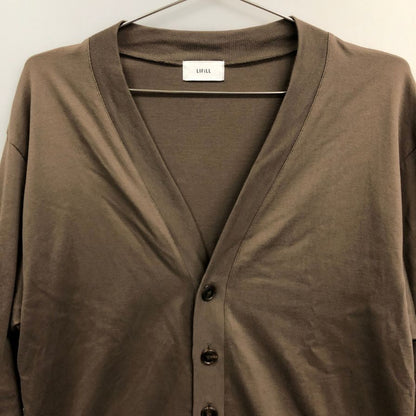 美品◆リフィル カーディガン COTTONY BASIC CARDIGAN Vネック ブラウン サイズ02 メンズ LIFiLL 【AFB38】