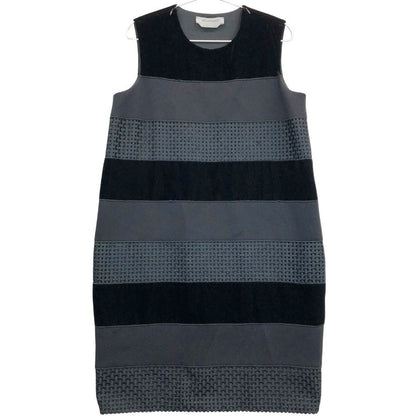 極美品◆スポーツマックス マックスマーラ  ベロア ニット 切替 ノースリーブ ワンピース レディースサイズ L SPORTMAX 【AFB32】