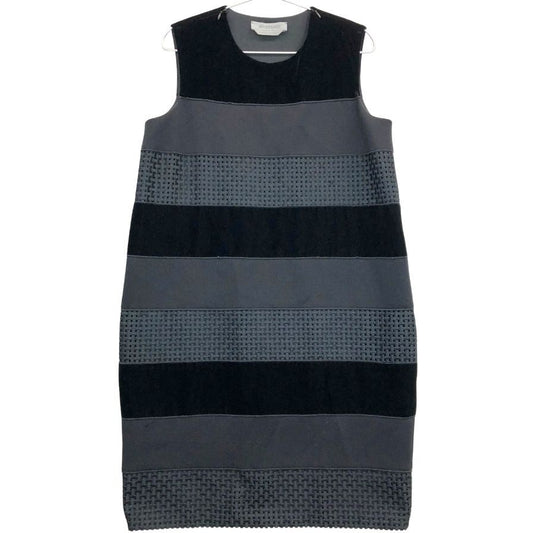 極美品◆スポーツマックス マックスマーラ  ベロア ニット 切替 ノースリーブ ワンピース レディースサイズ L SPORTMAX 【AFB32】