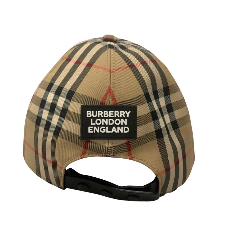 美品◆バーバリー ベースボールキャップ ノバチェック 現行タグ サイズM ベージュ ユニセックス BURBERRY【AFI22】