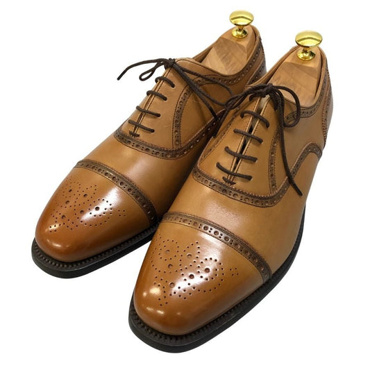 スコッチグレイン 20183 40周年モデル セミブローグ カーフ ライトブラウン サイズ26 革靴 SCOTCH GRAI 約26.0cm【AFC40】