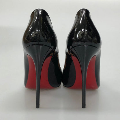 クリスチャン ルブタン パンプス パテントレザー ソーケイト ポインテッドトゥ ブラック レディース サイズ34 Christian Louboutin 約20.5cm【AFD15-2】