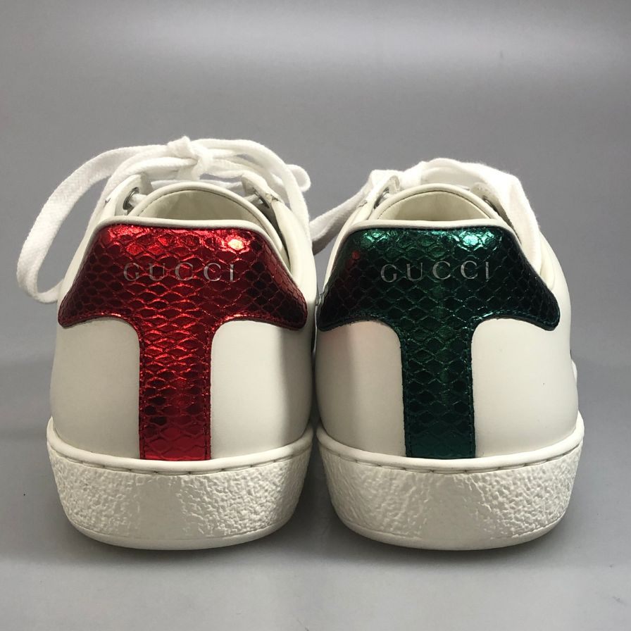 グッチ ローカットスニーカー エース 429446  BEE刺繍 メンズ ホワイト サイズ6 GUCCI 約25.0cm【AFD9-2】