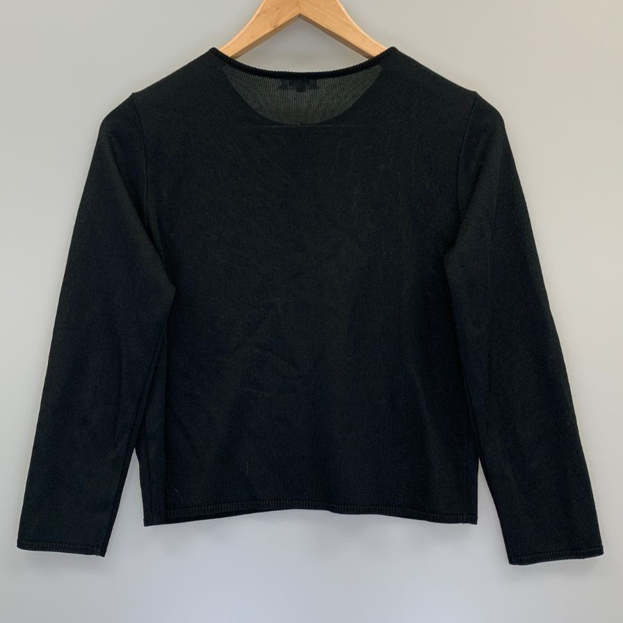 美品◆フォクシー ブティック カーディガン アクリル 14286 ブラック レディース サイズ40 FOXEY BOUTIQUE 【AFB9】