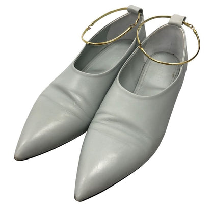 ジルサンダー アンクルリング パンプス レディース サイズ40 ライトブルー JIL SANDER 約26.0cm【AFD5】