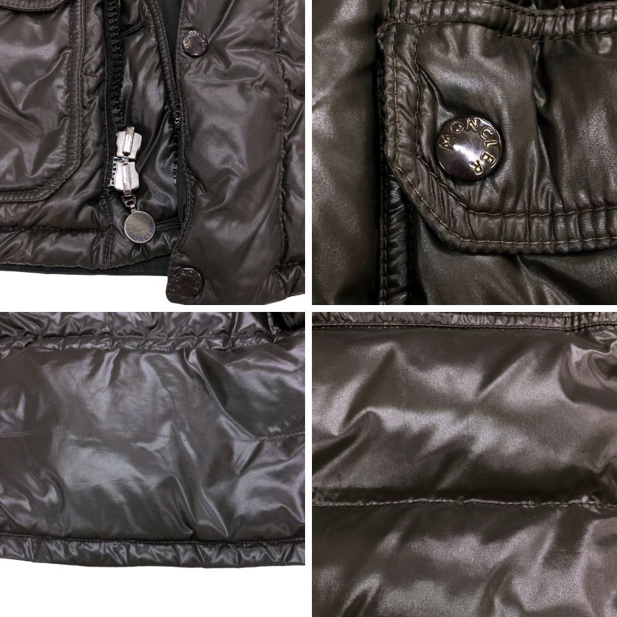 中古◆モンクレール ダウンジャケット ハリウッド ブラウン サイズ0 メンズ MONCLER HOLLYWOOD 【AFA18】