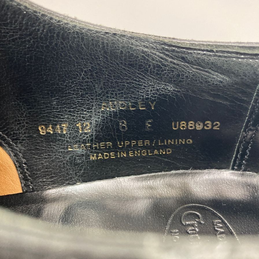 クロケット＆ジョーンズ オードリー ストレートチップ ブラック  サイズUK8E CROCKETT&JONES ビジネスシューズ 約26.5cm【LA】【中古】
