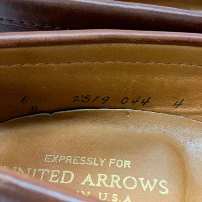 オールデン ユナイテッドアローズ コインローファー レザー 別注 ブラウン メンズ サイズ6 Alden UNITED ARROWS ローファー 約24.0cm【LA】【中古】