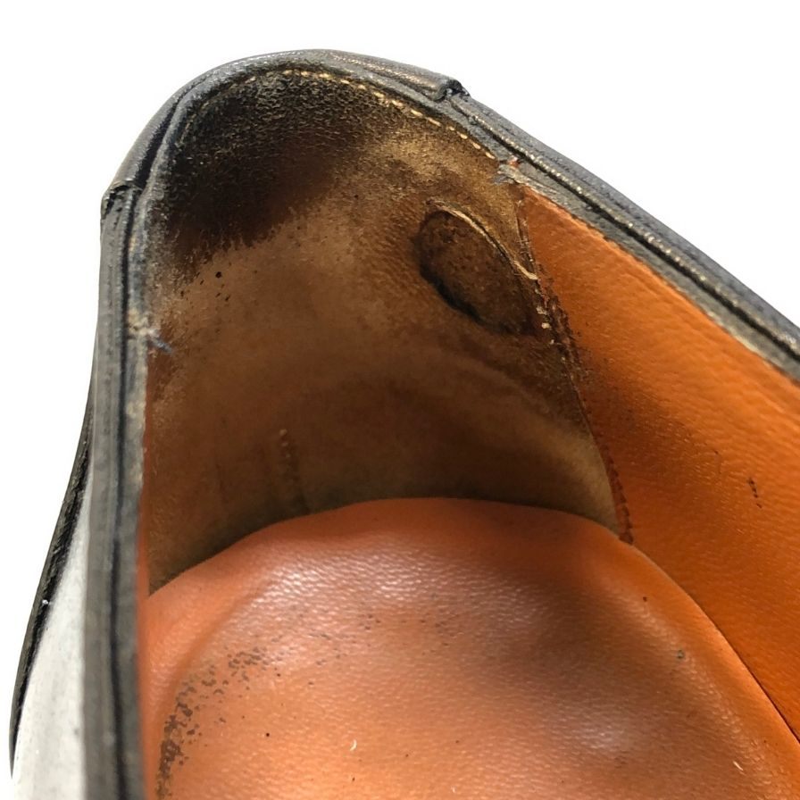 サントーニ ストレートチップ ブラック カーフ サイズUK7.5 santoni 約26.5cm【AFC33】