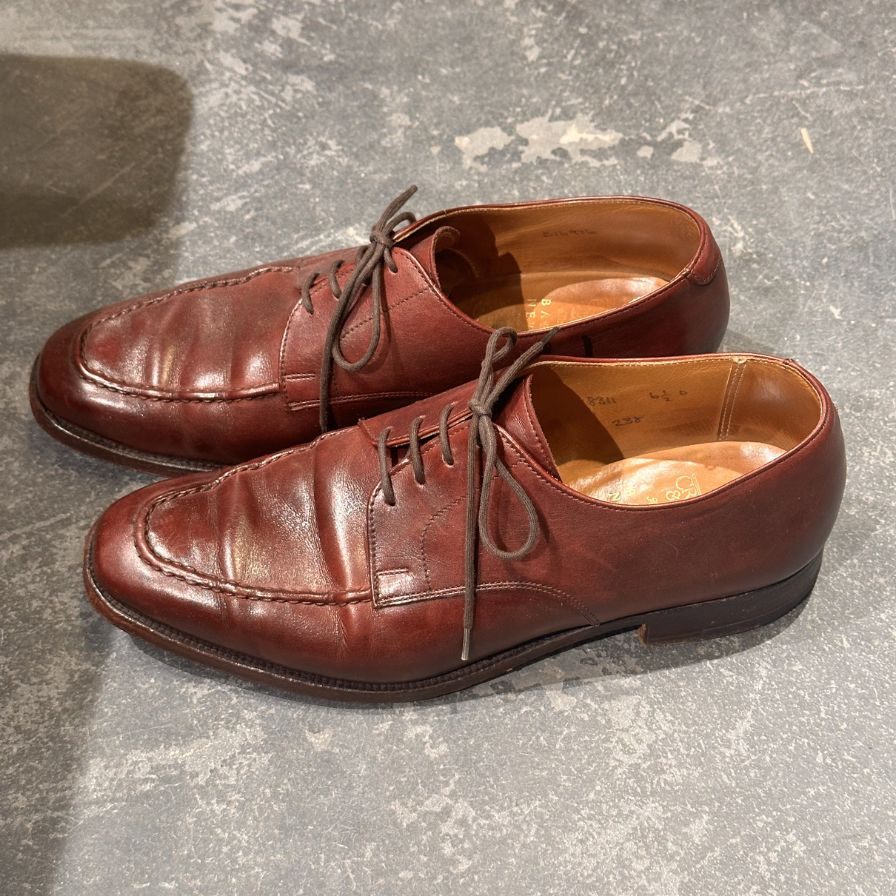 クロケット＆ジョーンズ レザーシューズ  バーニーズ別注 8311 バーニッシュカーフ バーガンディサイズUK6.5D メンズ CROCKETT&JONES ビジネスシューズ 約25.0cm【LA】【中古】