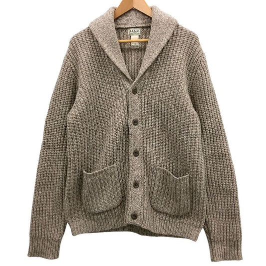 美品◆エルエルビーン カーディガン ニット クラシック ラグ 511548  メンズ ベージュ サイズM L.L.BEAN 【AFA23】