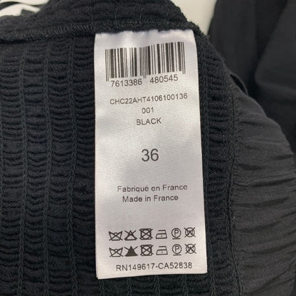 美品◆クロエ カットソー オフショルダー トップス ウール ブラック レディース サイズ36 Chloe 【AFB28】
