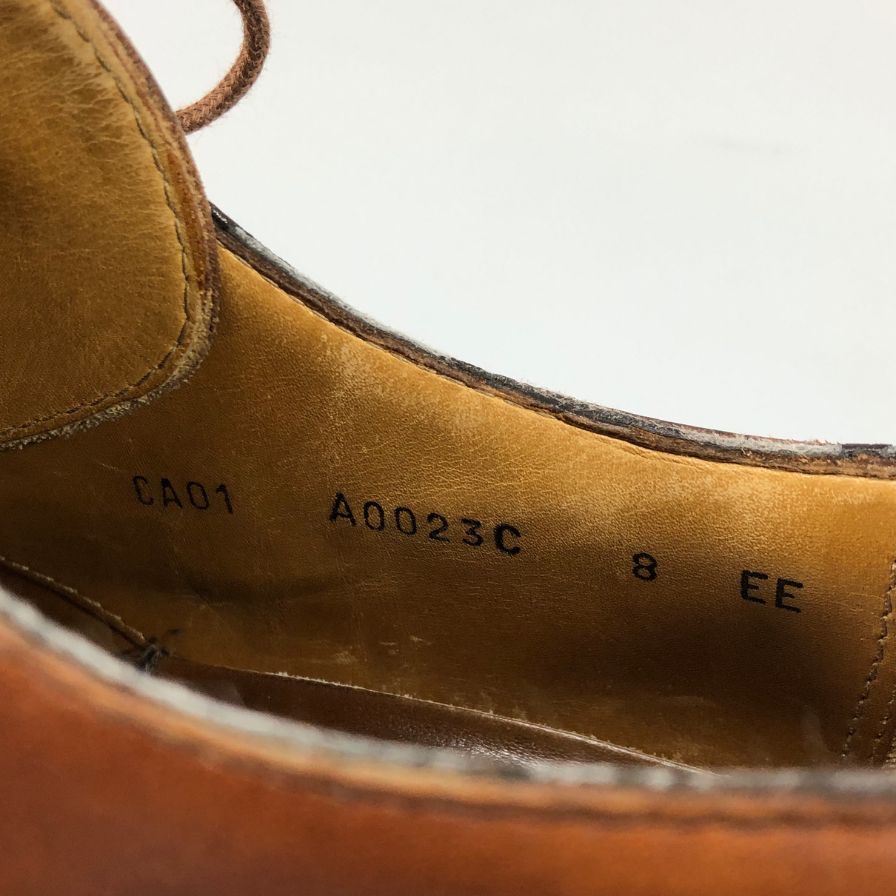 エルメネジルド・ゼニア ナポリ クチュール プレーントゥシューズ サイズ 8 ブラウン メンズ Ermenegildo Zegna Napoli COUTURE 約26.5cm【AFC36】
