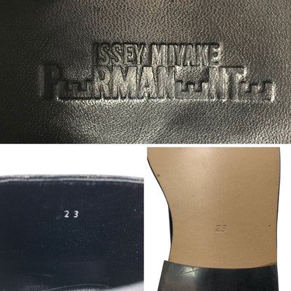イッセイミヤケ ペルマネンテ ワラビーブーツ レザー ブラック レディース サイズ23 ISSEY MIYAKE PERMANENTE 約23.0cm【AFD9】