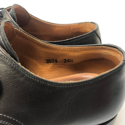 スコッチ グレイン 3524 ストレート チップ 内羽根 メンズサイズ 24ハーフ ブラック Scotch grain 約24.5cm【AFC3】