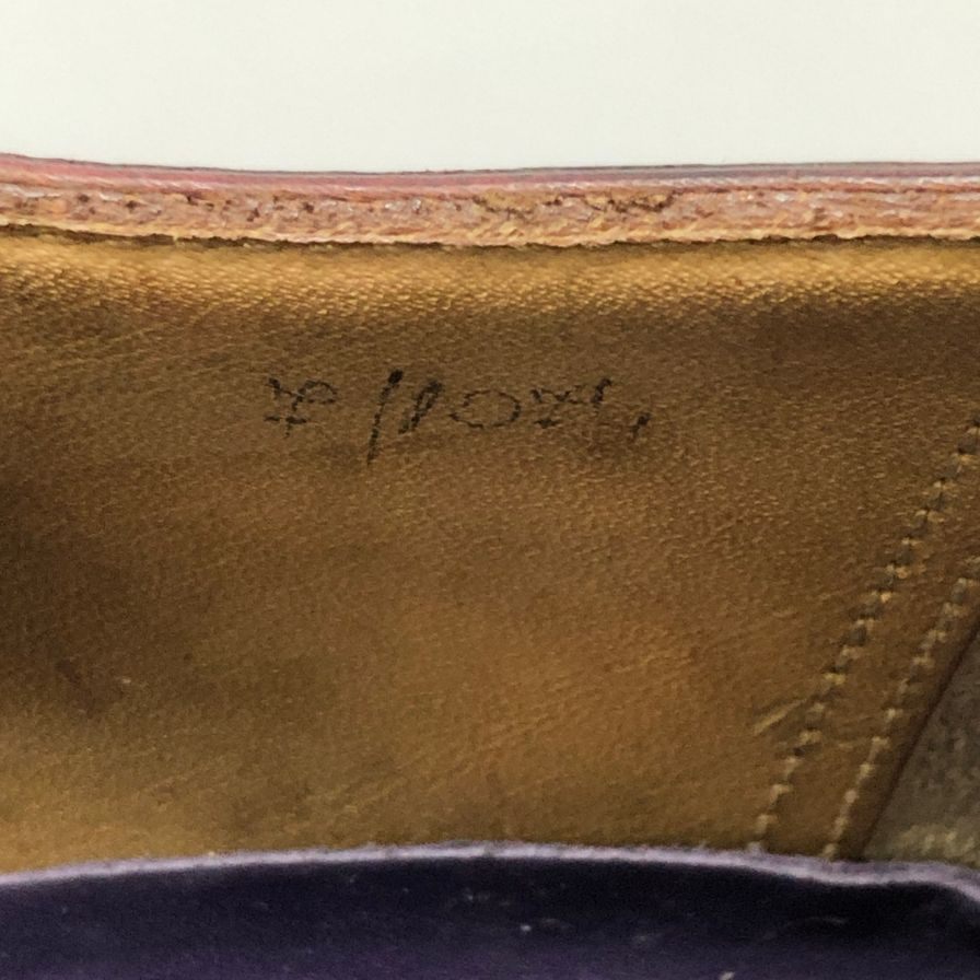 ベルルッティ オルガ期 カリグラフィ ラピエセ ルプリゼ シューズ パープル メンズ サイズ7  Berluti 約25.5cm【AFC35】