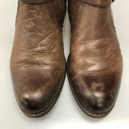 モードカオリ ロングブーツ レザー サイドジップ ブラウン レディース サイズ 23cm MODE KAORI 約23.0cm【AFI30】