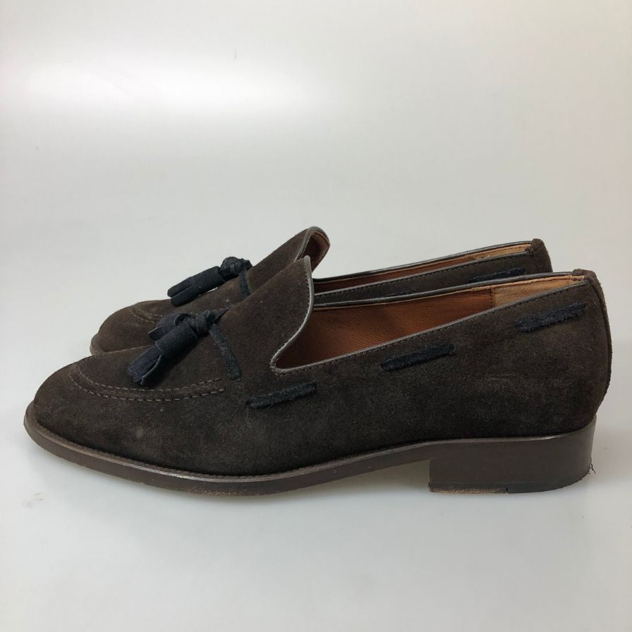 ハケットロンドン タッセルローファー スエード メンズ サイズUK6 ブラウン×ブラック HACKETT LONDON 約25.0cm【AFC48】